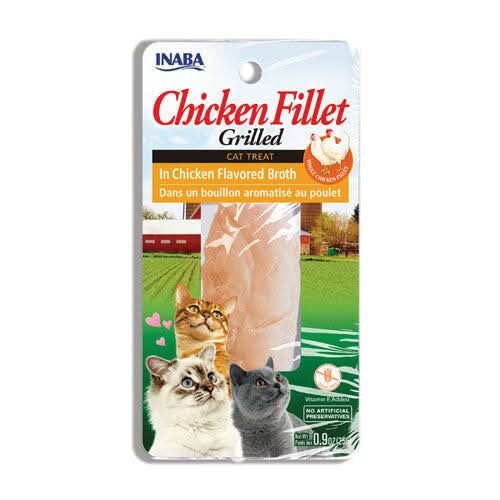 INABA Churu Chicken Fillet Chicken In Chicken Broth Cat Treats USA552A, 25 g (Pack of 1) - dspetstore.com