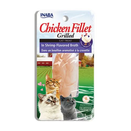 INABA Churu Chicken Fillet Chicken In Shrimp Broth Cat Treats USA555A, 25 g (Pack of 1) - dspetstore.com