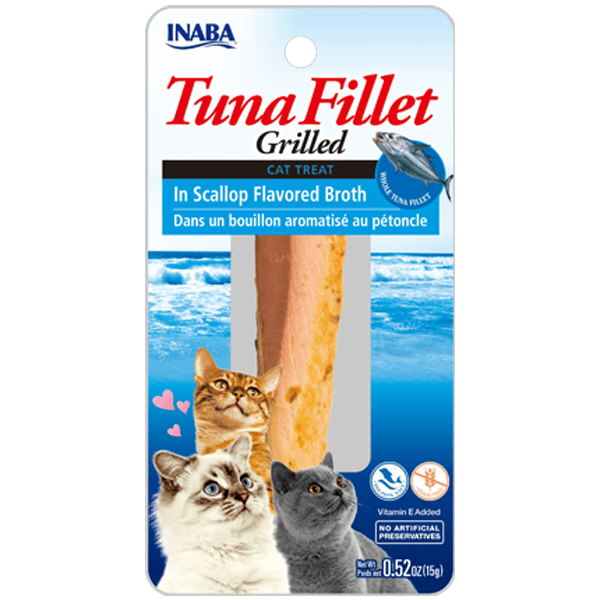 INABA Churu Tuna Fillet Tuna & Scallop Broth Cat Treats USA502A, 15 g (Pack of 1) - dspetstore.com