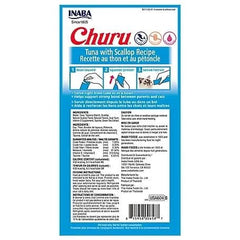 INABA Churu Tuna With Scallop Recipe Lickable Purée Natural Cat Treats USA604A, 56 g (Pack of 1) - dspetstore.com