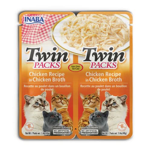 INABA Churu Twins Chicken Cat Treats USA802B, 80 g (Pack of 1) - dspetstore.com