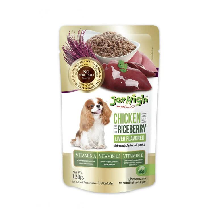JerHigh Wet Dog Food - Chicken Meat with Riceberry and Liver - dspetstore.com