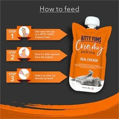 Kitty Yums Lickable Real Chicken Creamy Cat Treat - dspetstore.com