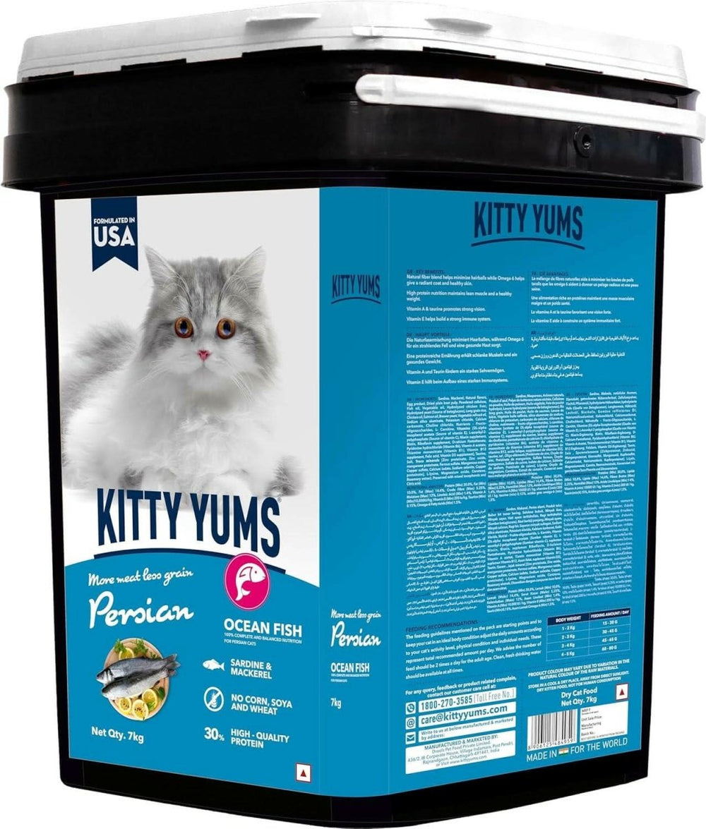 Kitty Yums Ocean Fish Persian Cat Dry Food - dspetstore.com