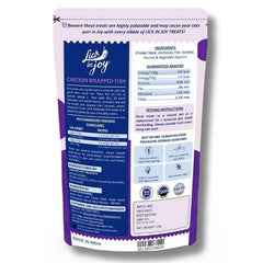 Lick in Joy Soft Cat Jerky All Life Stages Cat Treats,Chicken Wrapped Fish, 35 g - dspetstore.com