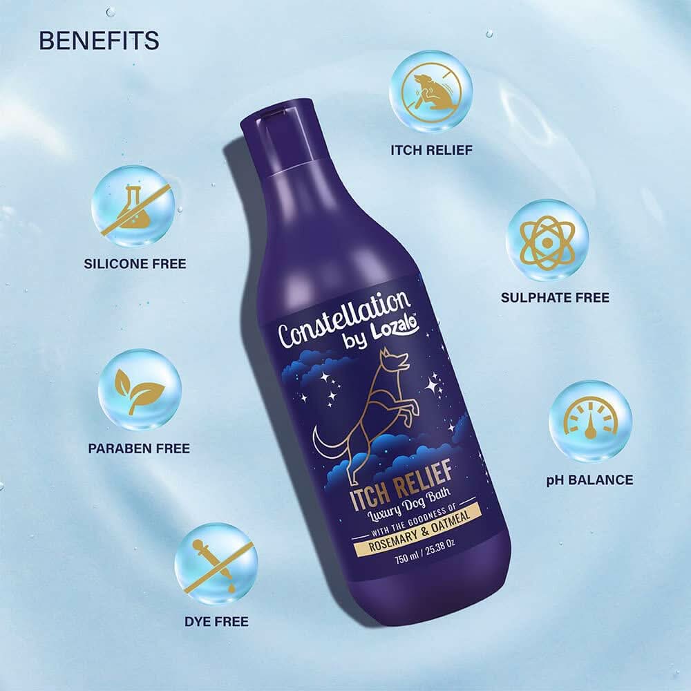 Lozalo Constellation Itch Relief Shampoo for Dogs – 375ml - dspetstore.com