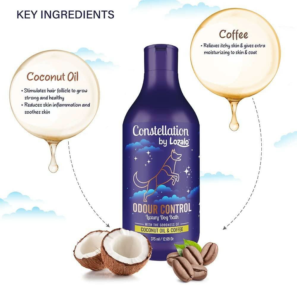 Lozalo Constellation Odour Control Shampoo for Dogs, 375 ml (Pack of 1) - dspetstore.com
