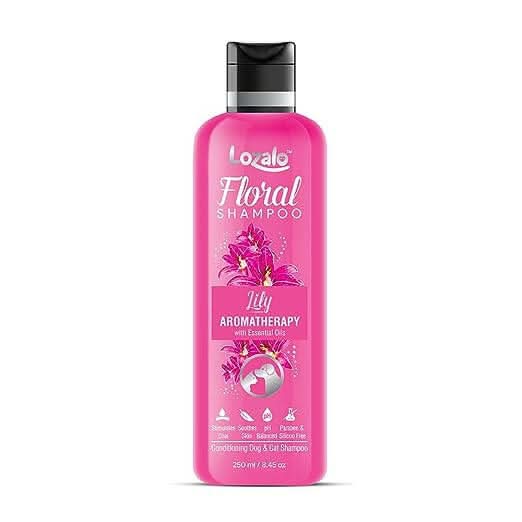 Lozalo Floral Pet Shampoo Lily Fragrance - Effective Cleansing for Smelly Dogs and Cats, 250 ml - dspetstore.com