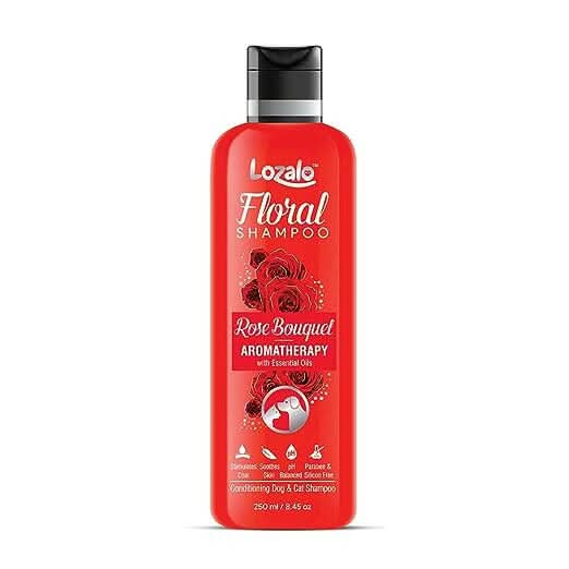 Lozalo Floral Pet Shampoo Rose Bouquet Fragrance - Cats & Dogs, 500ml - dspetstore.com
