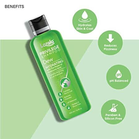 Lozalo Privilege Dew Hydrating Dog & Cat Shampoo with Conditioner — Moisturizing & Gentle Formula - dspetstore.com