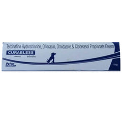 Box of Curablesless cream for pets on a white background