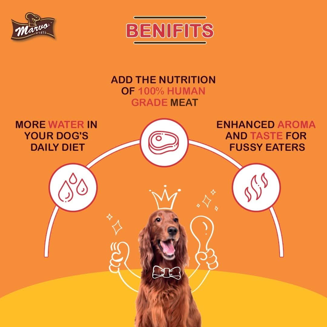 Marvo Chicken & Chicken Liver Chunk in Gravy for Adult Dog — 70g - dspetstore.com