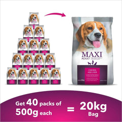 Maxi Adult Chicken and Liver Dog Dry Food - dspetstore.com