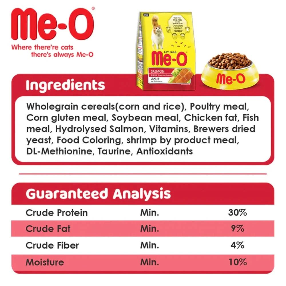 MeO Salmon Adult Dry Cat Food - dspetstore.com