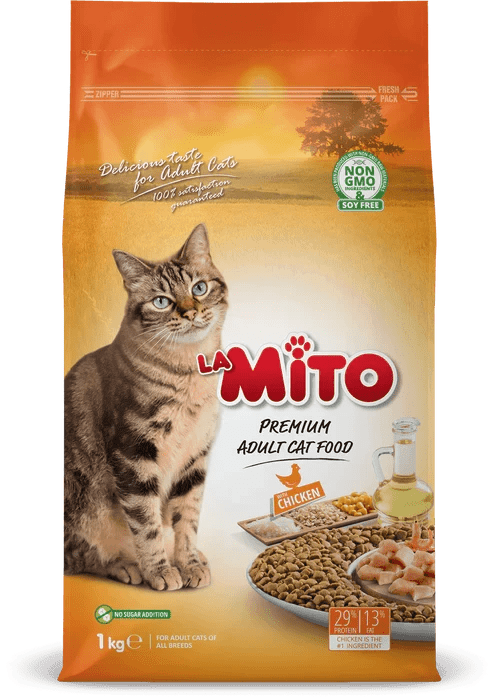 Mito Chicken Adult Cat Food, 1 kg - dspetstore.com