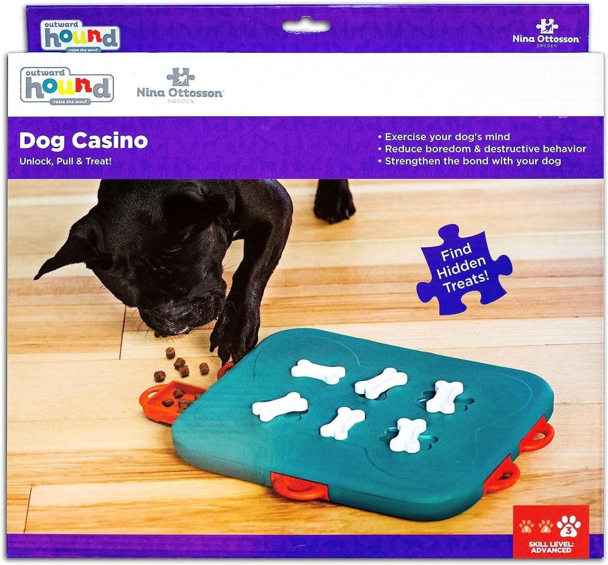 Outward Hound Nina Ottosson Dog Casino Interactive Puzzle Toy – Advanced - dspetstore.com