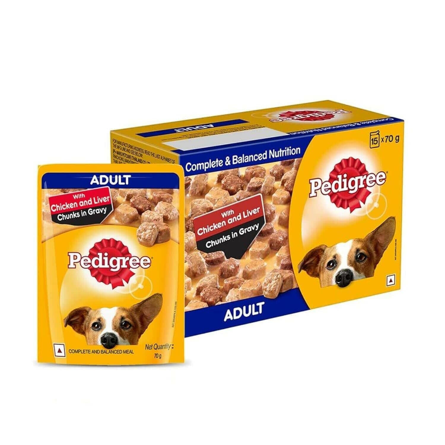 Moist wet food for adult dogs