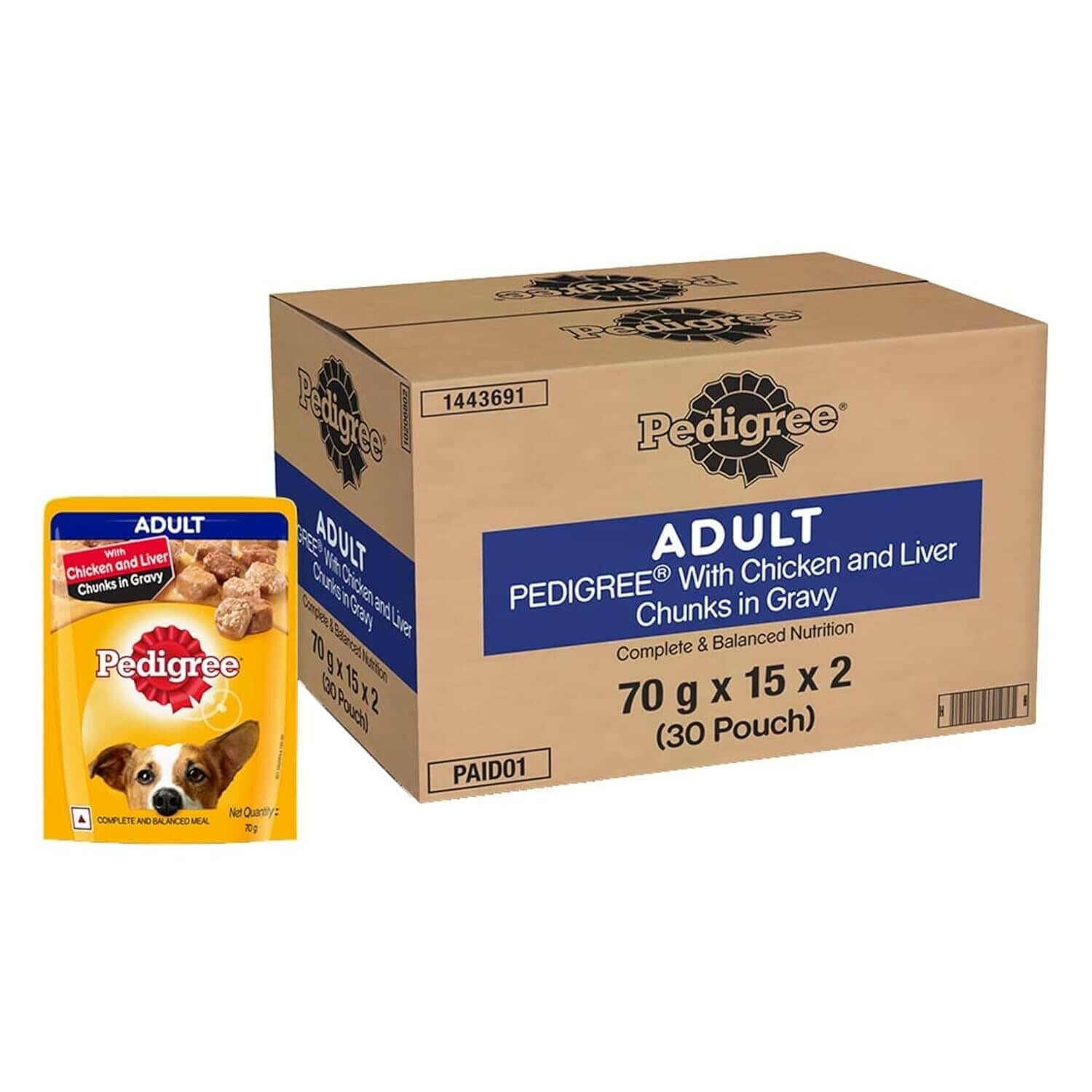 Pedigree dog food with balanced nutrition