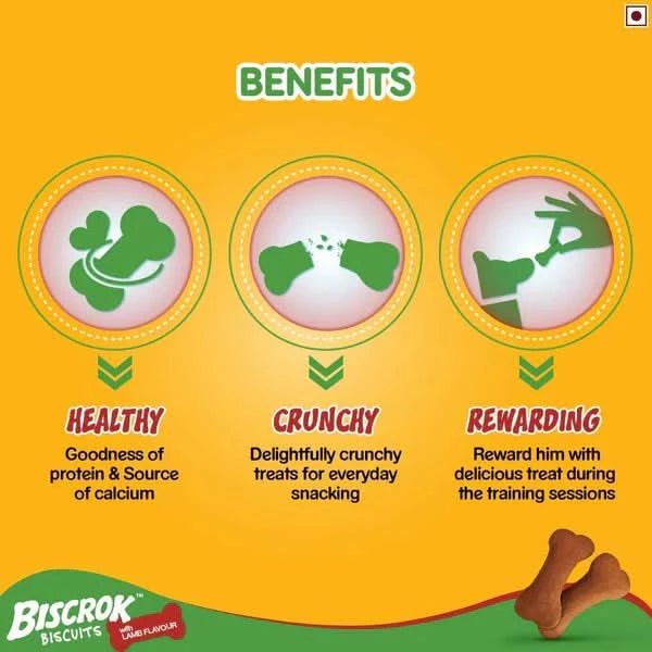 Pedigree Biscrok Lamb Flavour Dog Biscuits - dspetstore.com