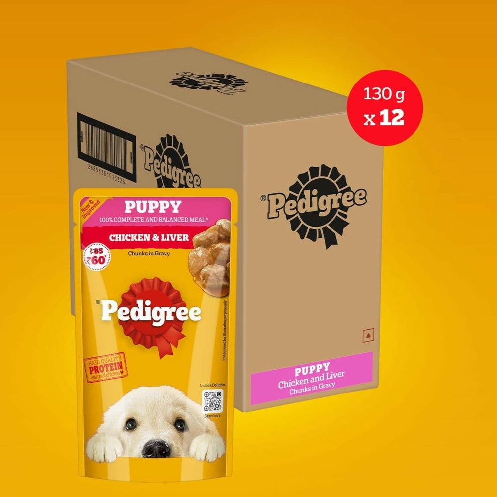 Pedigree Puppy Wet Dog Food, Chicken Chunks in Gravy - dspetstore.com