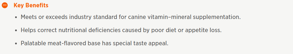 Zoetis Pet Tabs Vitamin Supplement - 60 Count.