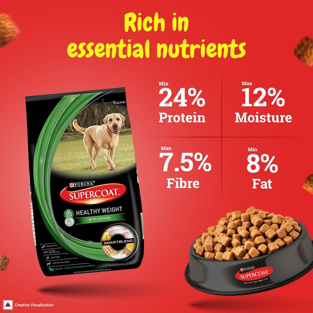 Purina SuperCoat Adult Healthy Weight Dog Dry Food – 3kg - dspetstore.com