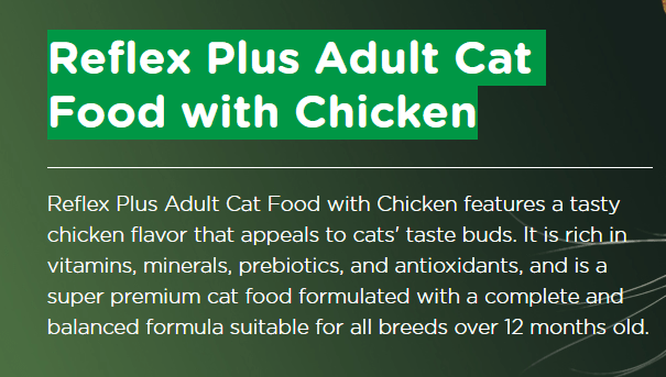 Reflex Plus Adult Cat Food with Chicken (1.5kg) - dspetstore.com