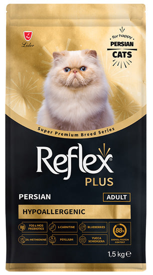 Reflex Plus Hypoallergenic Persian Adult Cat Food (1.5 kg) | Premium Reflex Persian Cat Food | Healthy Skin, Coat & Digestion Support