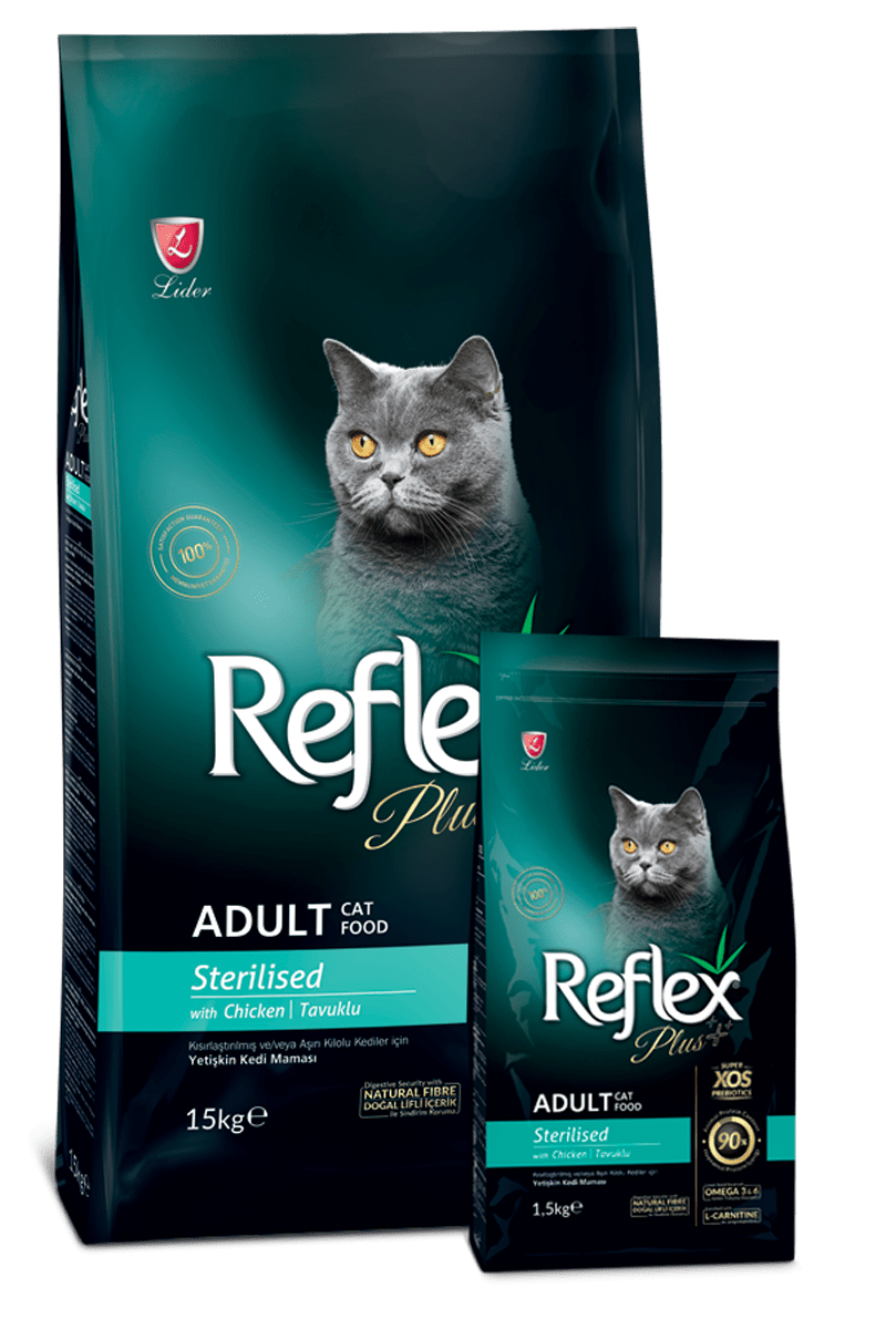Reflex Plus Sterilised Adult Cat Food with Chicken - 1.5 kg - dspetstore.com