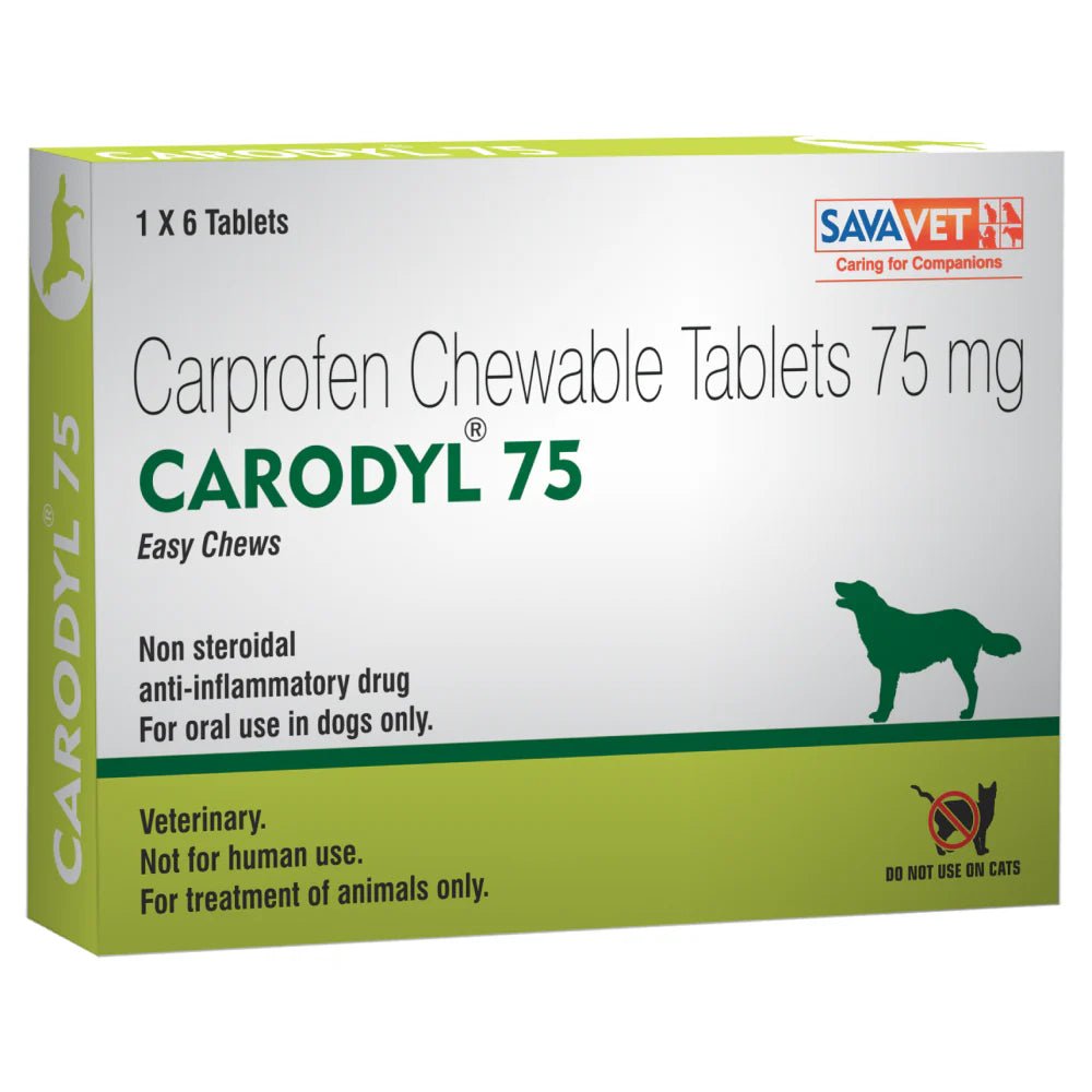 Savavet Carodyl (Carprofen) Dog 75mg Tablet (pack of 6 Tablets) - dspetstore.com