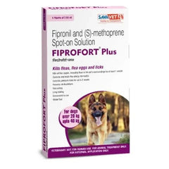 Savavet Fiprofort Plus (Fipronil) Tick and Flea Control Spot On for Dogs - dspetstore.com
