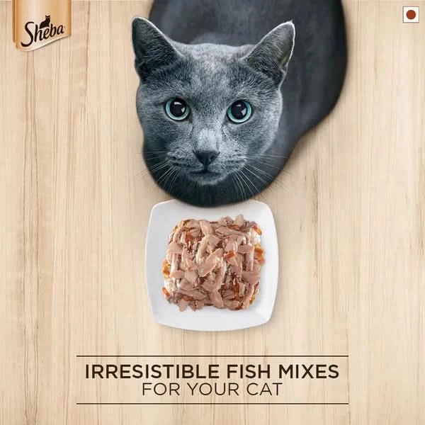 Sheba Wet Cat Food Fish with Dry Bonito Flake - dspetstore.com