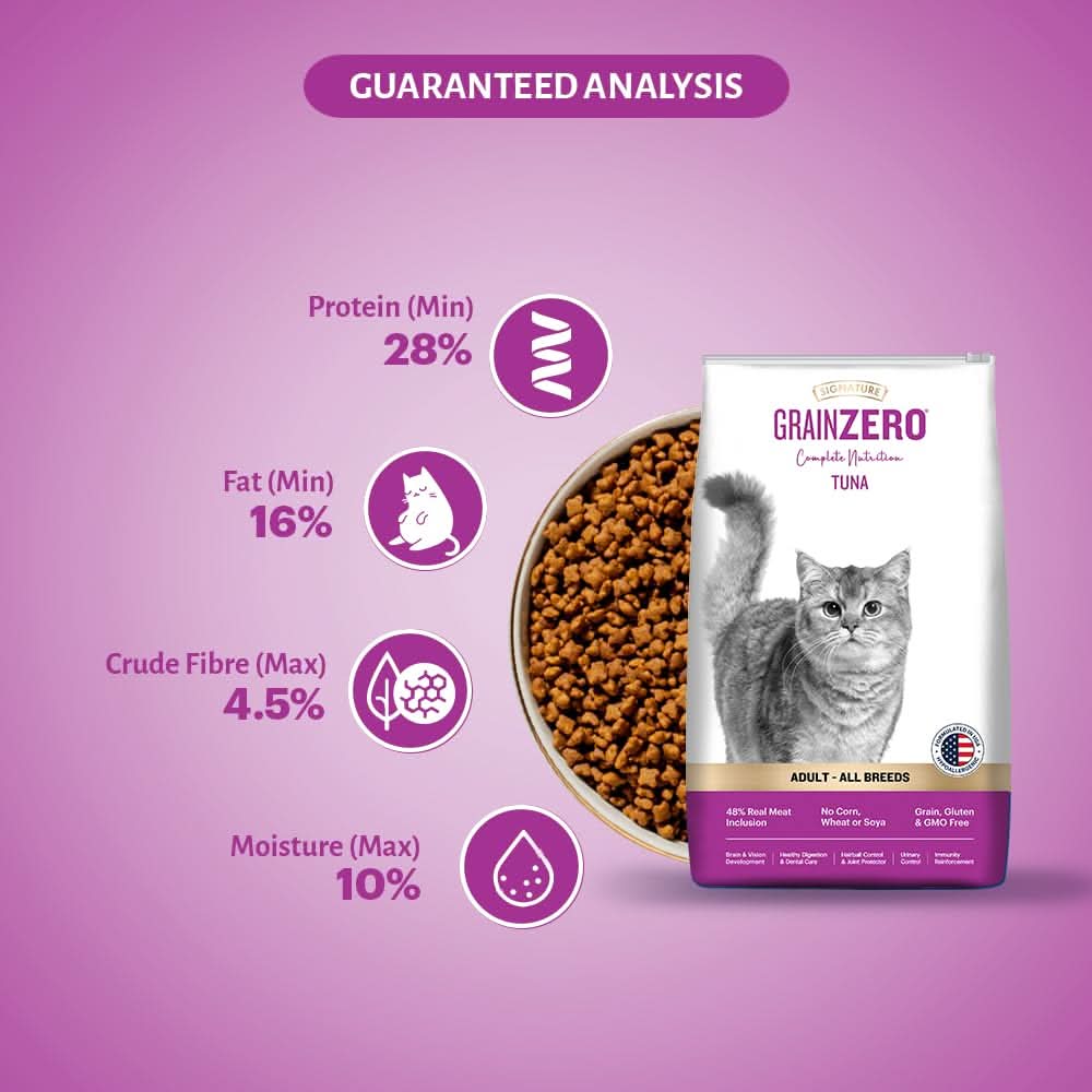 Signature Grain Zero Adult Cat Food - All Breed (Flavour : Tuna),, 1.2 kg - dspetstore.com