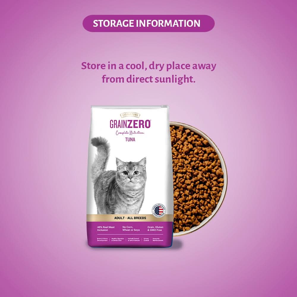 Signature Grain Zero Adult Cat Food - All Breed (Flavour : Tuna),, 1.2 kg - dspetstore.com