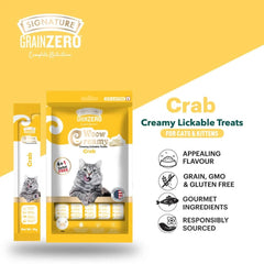 Signature Grain Zero Woow Creamy Crab Lickable Treats for Cat & Kitten – 75 g - dspetstore.com