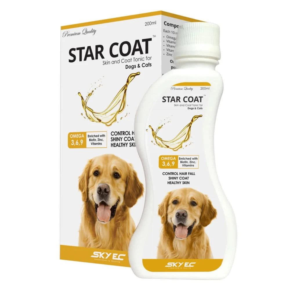 Skyec Star Coat Syrup for Dogs and Cats (200ml) - dspetstore.com