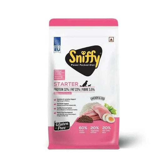 Sniffy Gluten Free Chicken & Egg Starter Dog Dry Food - dspetstore.com