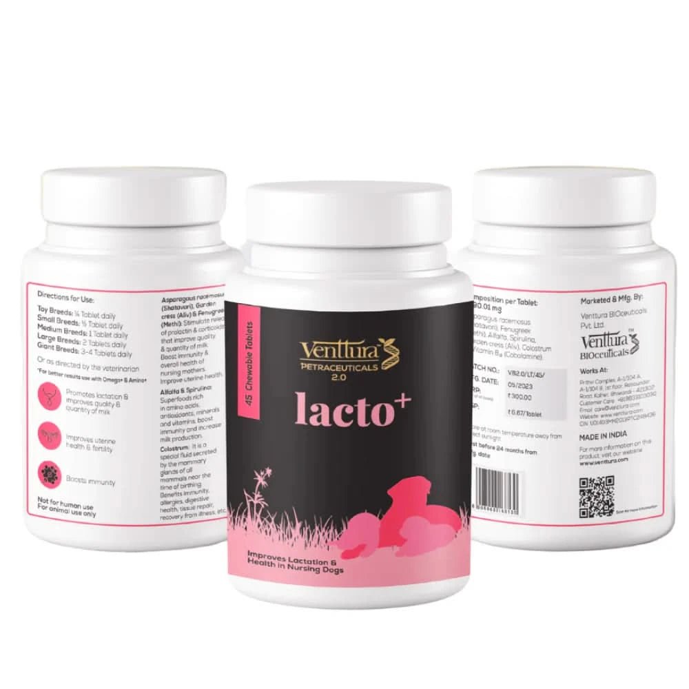 Venttura Lacto Plus Milk Boosters for Dogs – Chewable Supplement - dspetstore.com