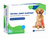Vetina Joint Support packaging for dogs with a dog illustration on a white background