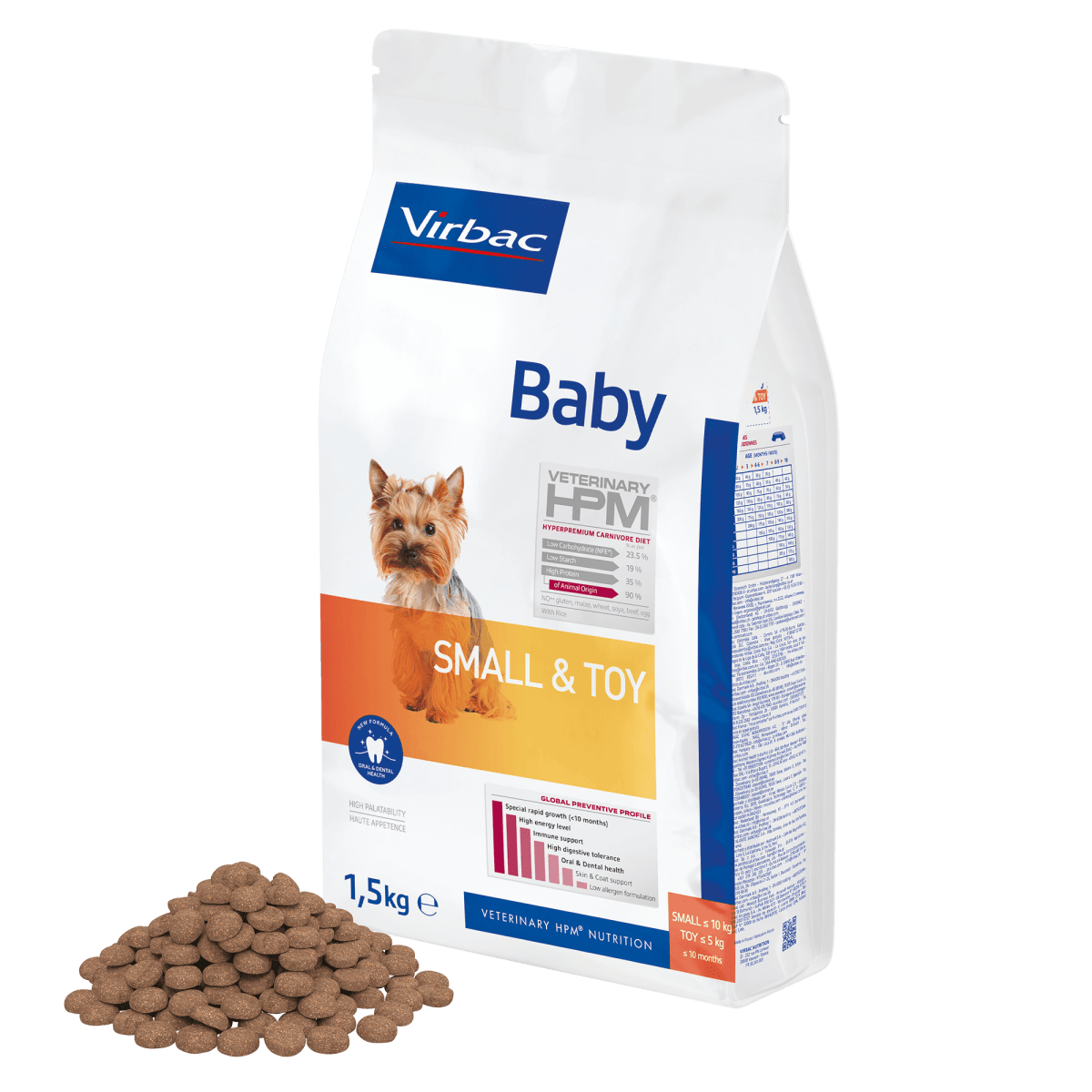Virbac VETERINARY HPM Baby Small & Toy Dog Dry Food - dspetstore.com