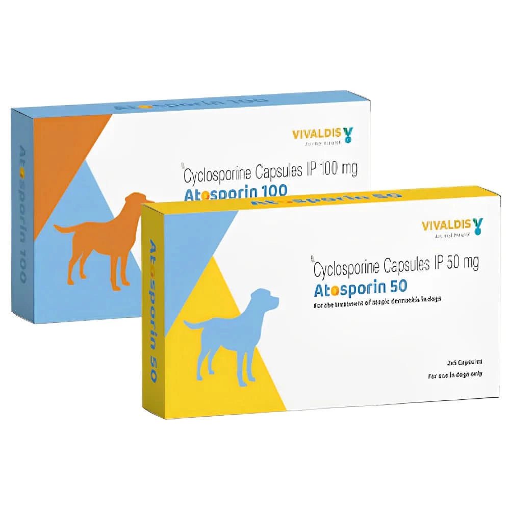 Vivaldis Atosporin Cyclosporin Capsules for Dogs - dspetstore.com
