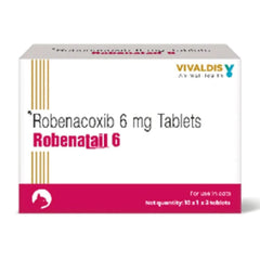 Box of Robenacoxib 6 mg Tablets by Vivaldis on a white background