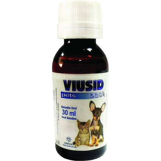 Viusid pets bottle with a white cap on a white background