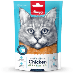 Wanpy Cat Treats Soft Oven Roasted Chicken Jerky Bites – 80g - dspetstore.com