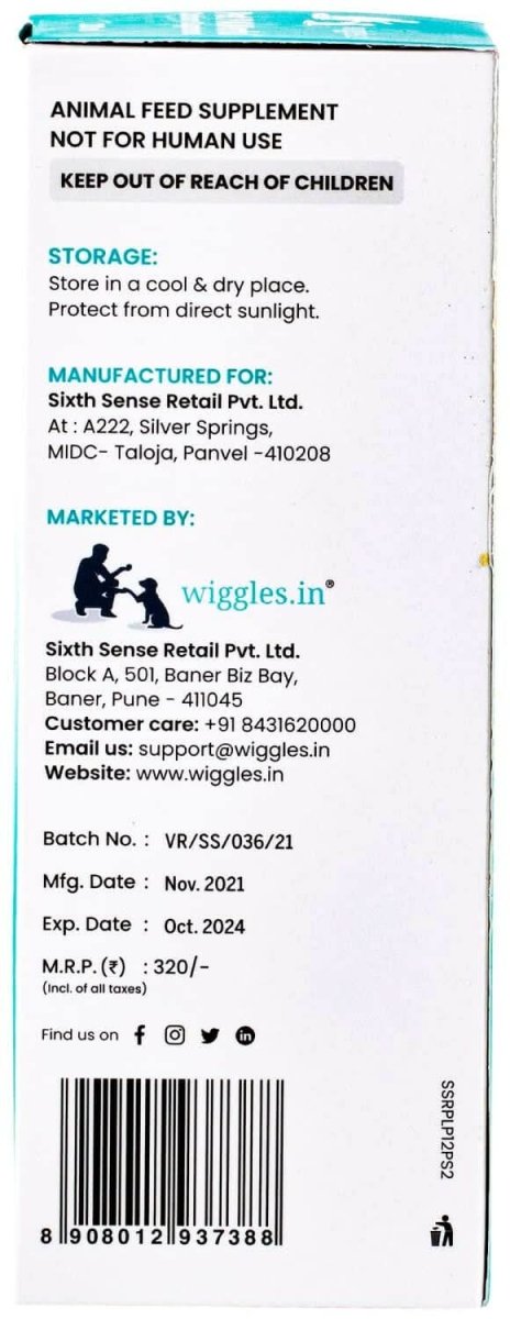 Wiggles PAWerful Calcium Phosphorus Syrup for Dogs and Cats – 200ml - dspetstore.com
