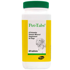 Pet-Tabs vitamin-mineral supplement for dogs on a white background
