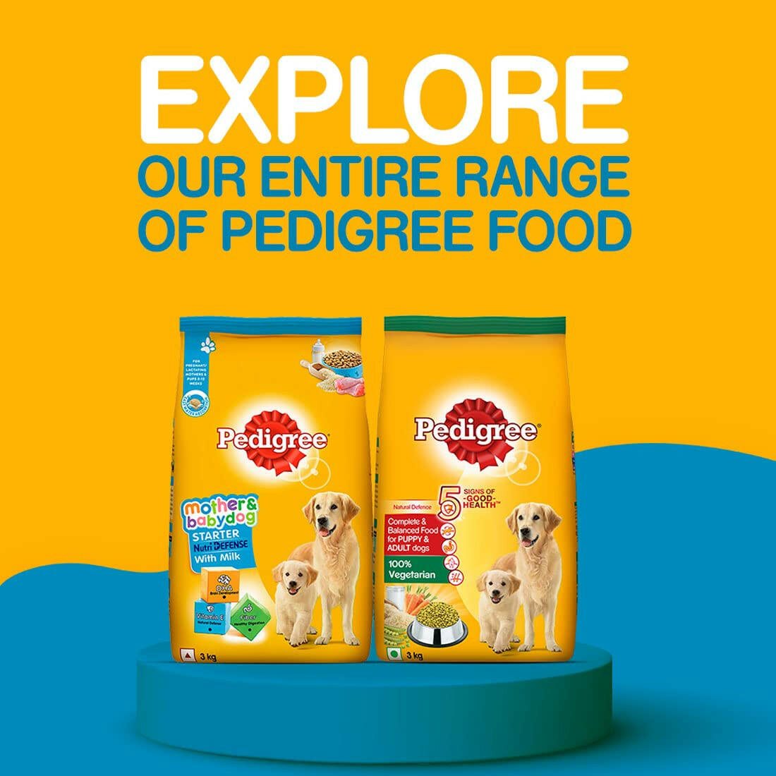 Pedigree Vegetarian Dry Food For Adult Dogs & Puppy.
