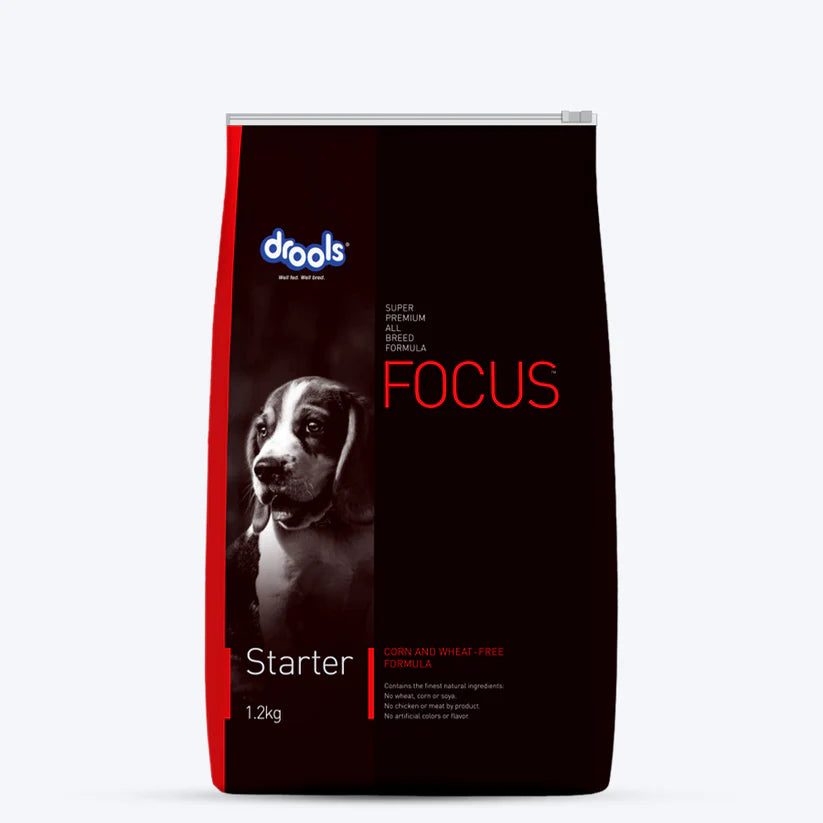 Drools Focus Starter Super Premium Dry Dog Food.