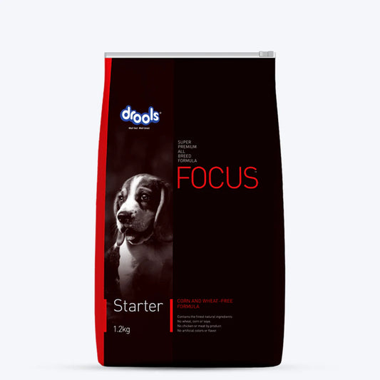 Drools Focus Starter Super Premium Dry Dog Food.