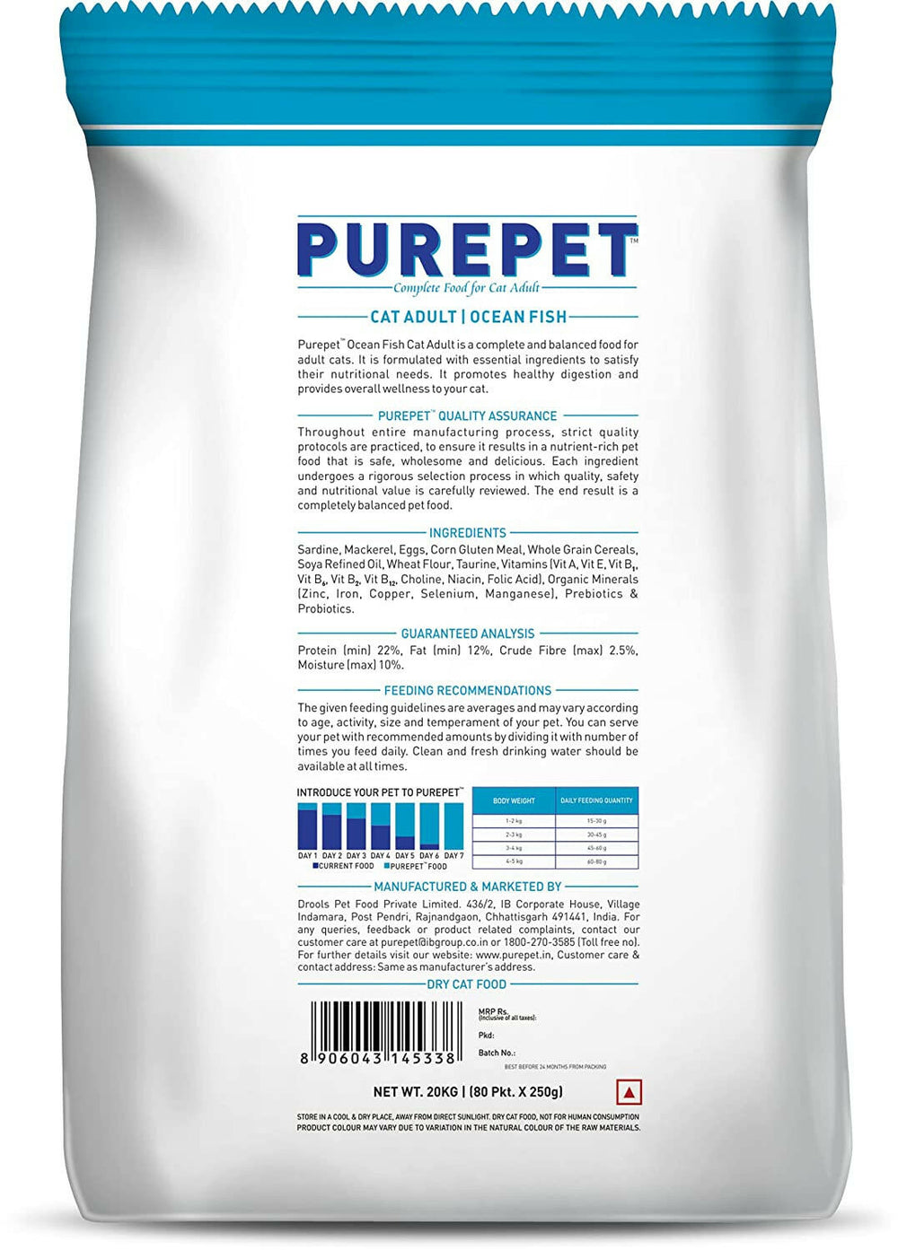Purepet Ocean Fish Adult Cat Food.